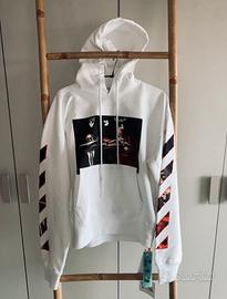 Felpa off white caravaggio bianca clearance