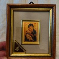quadro foglia d'oro Madonna con bambino