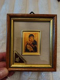 quadro foglia d'oro Madonna con bambino