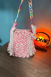 Borsa secchiello CROCHET handmade CANDY 