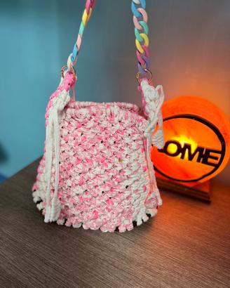 Borsa secchiello CROCHET handmade CANDY 