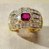 Anello Rubino diamanti