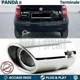 TERMINALE Scarico OVALE per FIAT PANDA 2 Cromato