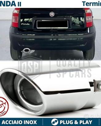 TERMINALE Scarico OVALE per FIAT PANDA 2 Cromato
