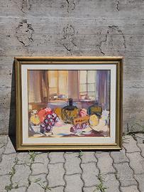 Quadro olio su tela att.a Dario Bruno - nat morta