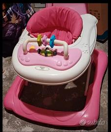Girello Rosa/bianco con giochini 