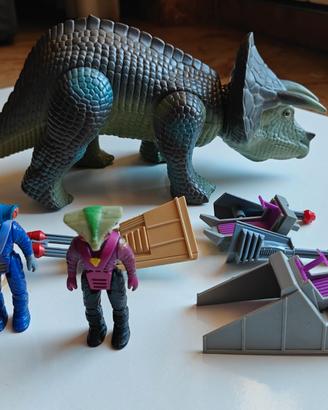 Dino-Riders Triceratops Tyco+Hammerhead+Sidewinder