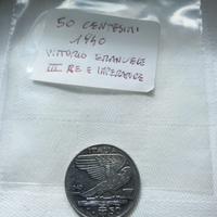 50 centesimi V. Emanuele III 1940