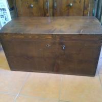 vecchio baule in abete del 1930/40 antico/vintage/