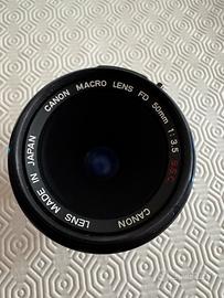 Canon FD 50 mm Macro SSC + tubi di prolunga