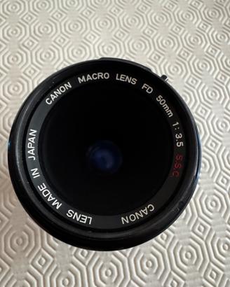 Canon FD 50 mm Macro SSC + tubi di prolunga
