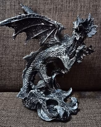 Statue Black Dragon Portaoggetti Brucia Incenso