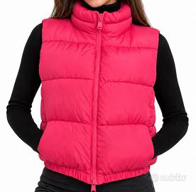 gilet donna imbottito rosa fluo tg M