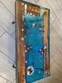 Tavolino resina epossidica