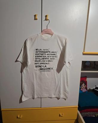 T shirt bianca 100% cotone