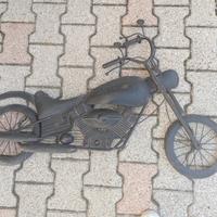 moto metallo da appendere Harley 