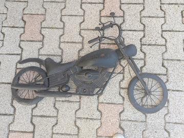 moto metallo da appendere Harley 