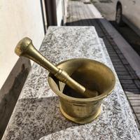 Mortaio con pestello ottone massiccio