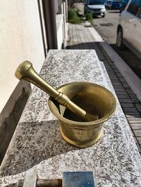 Mortaio con pestello ottone massiccio