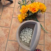 Fiori finti con vaso 