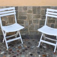 2 Sedie da Esterno Bianche