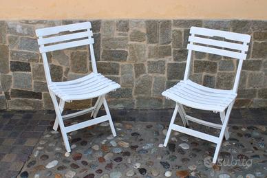 2 Sedie da Esterno Bianche