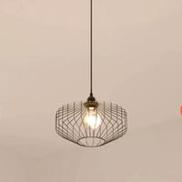 Lampada sospesa rotonda 31 cm in metallo nero