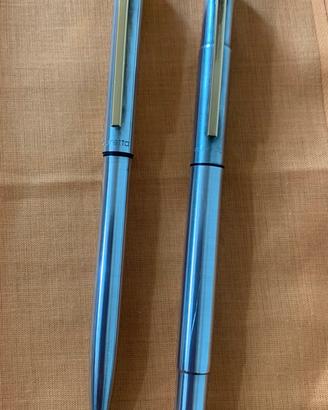 Collezionismo, 2 penne “Aurora” in argento anni’70