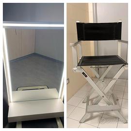 Postazione Professionale Make up specchio e sedia