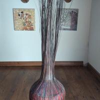 lampada etnica tessuto rosso