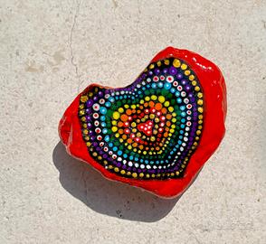 Sasso Dot Art Mandala decorato a mano