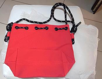 borsa casual rossa in tessuto