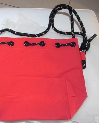 borsa casual rossa in tessuto