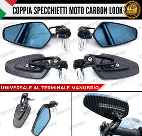 Specchietti moto custom Oval cromati