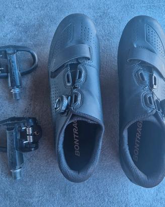 Bontrager scarpe bici corsa + ganci Look keo class
