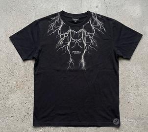 T-shirt Phobia Archive nera fulmini taglia M