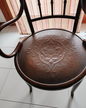 sedia vintage  Thonet  originale legno curvato