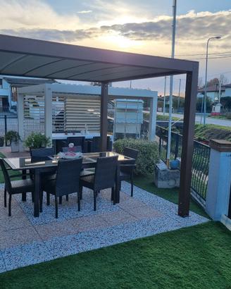 PERGOLA  CON TELO TESO RETRATTILE mt.3 X 3