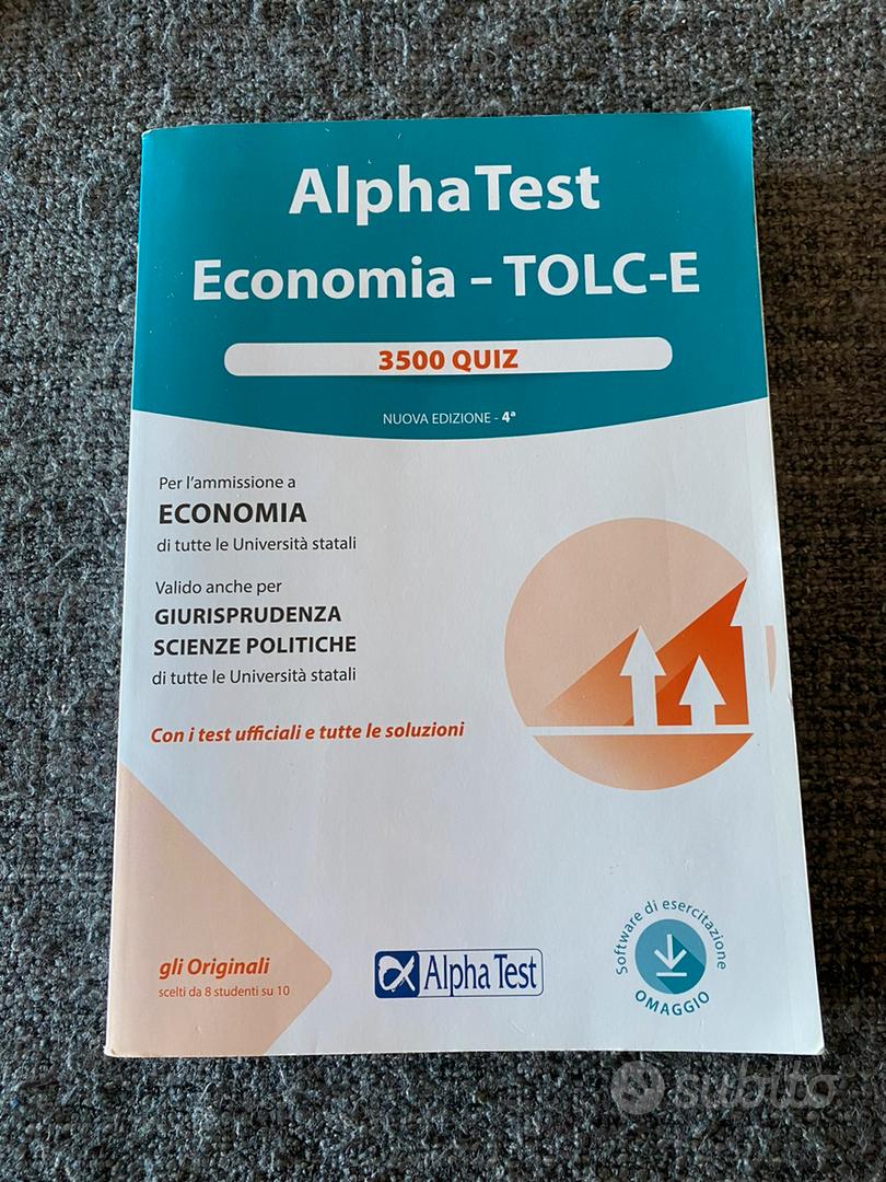 Alpha Test Economia - TOLC-E - Libri e Riviste In vendita a Torino