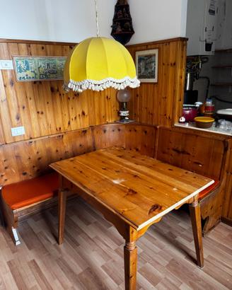 Angolo pranzo stile tirolese – set in legno massel