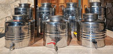 contenitori per olio in acciaio inox