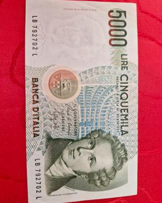 Banconota da 5000lire Bellini gov.Ciampi 