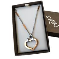 Collana Cuore in Oro Rosa con Brillante