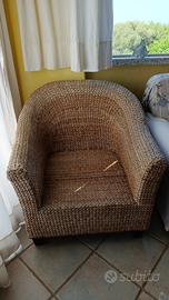 Salottino in vimini per esterni