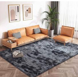 tappeto nuovo nero grigio 185x185