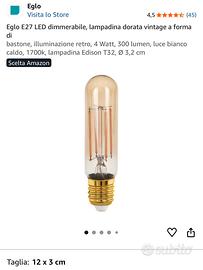 Lampadine led dimmeriabili , dorate, vintage