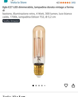 Lampadine led dimmeriabili , dorate, vintage