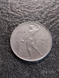 50 Lire 1964 Vulcano Italia