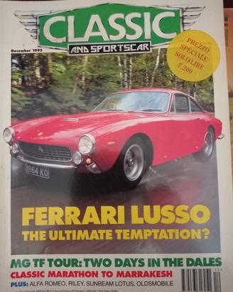 Rivista inglese CLASSIC AND SPORTSCAR dicemb1993