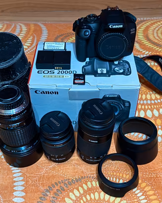 Canon 2000D + 18-55 + 55-250 STM + Pentax 200 f2.5